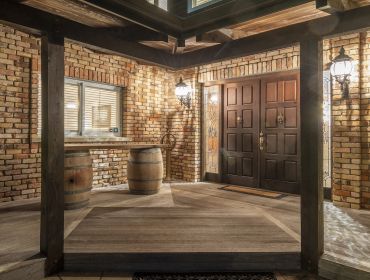 The Homestead Event and Wedding Venue, Eagle Ridge Country Estate, Brick walls and wooden doors