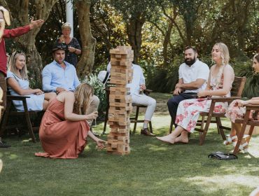 The Homestead Event and Wedding Venue, Eagle Ridge Country Estate, group of people playing jenga